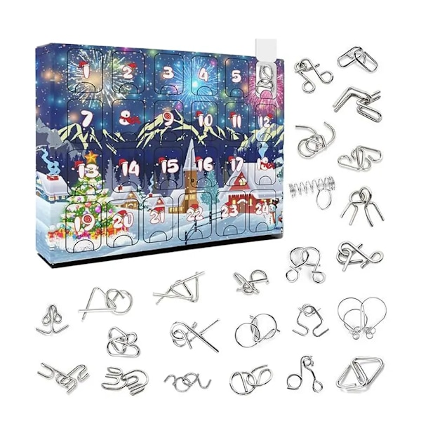 Juleadventskalender 2023 Sansestimulerende Fidget Toys Julegave Blind Box 24 Dagers Nedtelling Nyttårs Overraskelsesgave for Barn Gutter Jenter style 3