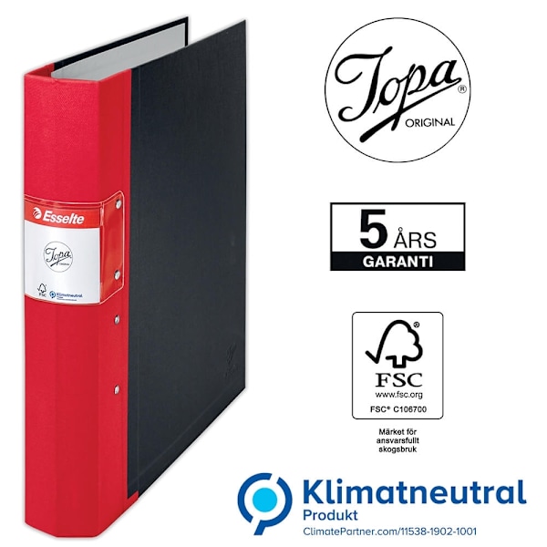 ESSELTE Ringbind Jopa A4/60 Rød 460