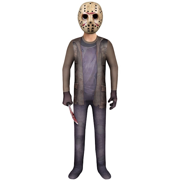 Halloween-asut tappaja hullu mies nro 13 perjantai jason voorhees mies cos esitysasut 130 cm