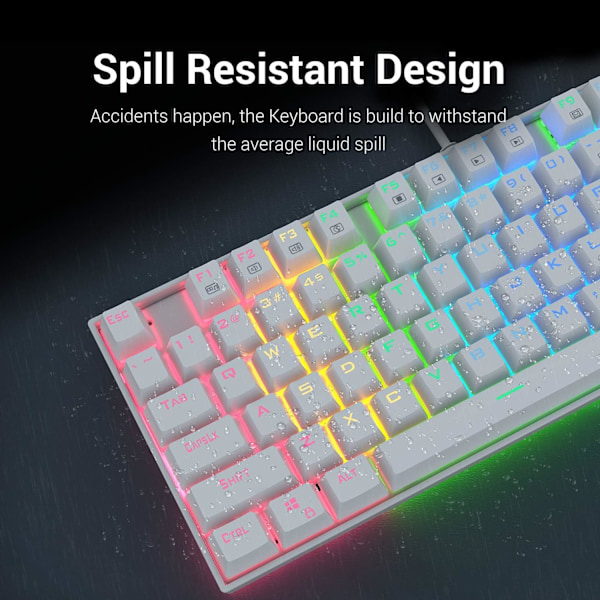 Redragon K552 Mekaniskt Speltangentbord 60% Kompakt 87 Tangenter