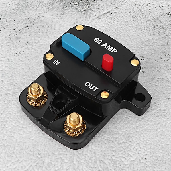 12V 60A Bil Stereo Kretsbryter Manuell Reset Sikringsholder