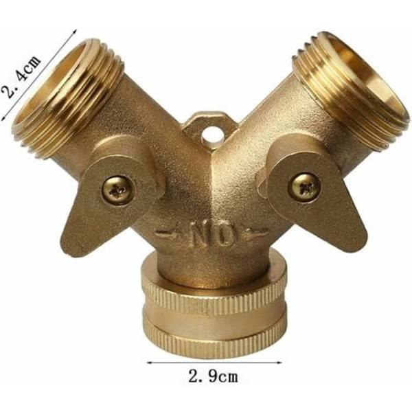 Dobbel vaskemaskin kran, 2-veis slange dispenser Y-form 3/4