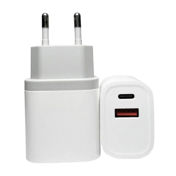 Laddare USB C 20W, 2 portar 20W USB C laddare USB snabbladdare