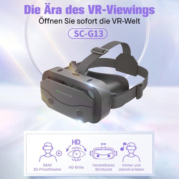 3D VR-glasögon (justerbart pupillavstånd) augmented reality-glasögon