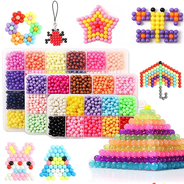 1000 st Handgjorda Magiska Vattenpärlor Kreativa Pärlor DIY Konst Hantverk Leksaker Set med Tillbehör