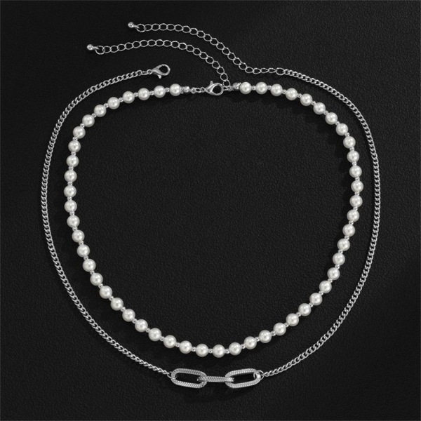 Layered Chain, Elegant Pearl Chain Keyvicle Chain Design
