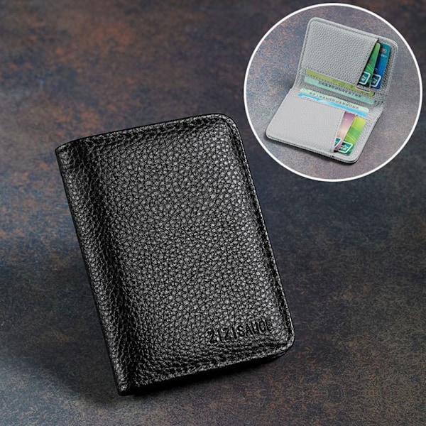 Etui for kort GRÅ Black