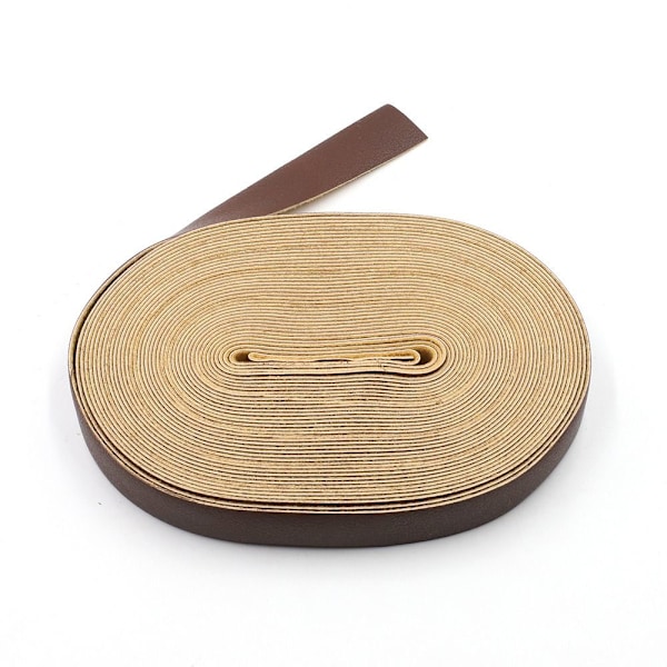 10 meter läderrem Strip DIY Läderhantverk LJUS KAFFE Light Coffee