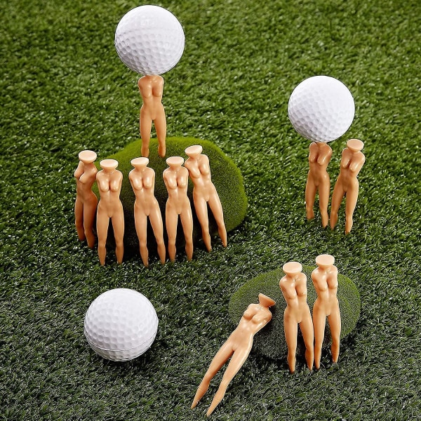 Golf Tee Ball Nail Nude Lady Model Plastic Model Golf Training 60 Pcs