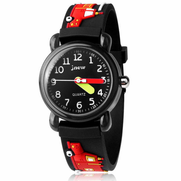 Watch, Unisex, 30 M vattentät analog watch med silikonrem, söt 3D-tecknad film, Lär dig tiden 4