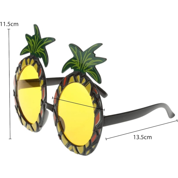 Ananasformade solglasögon - Tropiska glasögon för festliga tillfällen