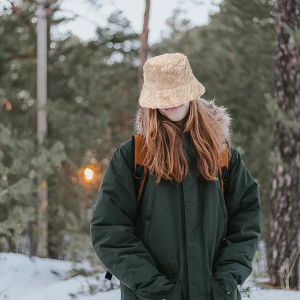 Unisex Barn- och Babyvinterhatt, Tryckt Bucket Hat Varm Vinter