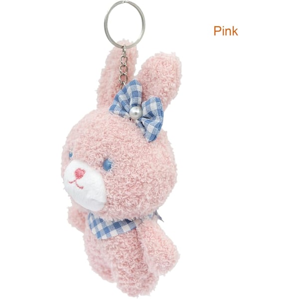 Plush Kanin Nyckelring Leksaker för Barn 6.3\" Tum Fylld Kanin Plushie Ryggsäck