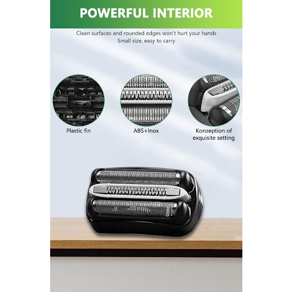 Vaihtoterä Braun S3 -parranajokoneeseen, 3040s 3000s 3050cc 3010a 3070cc 3080s 3090s 310s 3020s 330s 370cc-4 Braun 32B -teräpäät