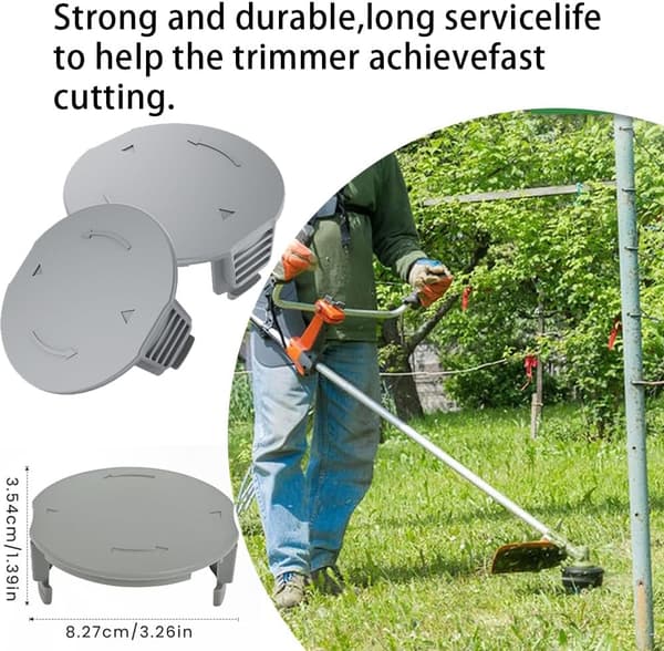 4 stk. spoledeksel for Bosch Universal GrassCut 18, 18v-26, 18-230 gresstrimmer, 1600A01R5J erstatningsspoledeksler