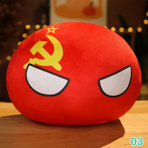 10 cm Country Ball -pehmolelu Puolapallo riipus Countryball Täyte -1 3(Soviet Union)