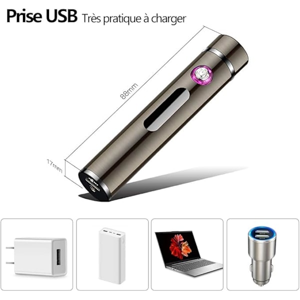 Elektrisk lighter, USB-oppladbar lighter, buelighter med