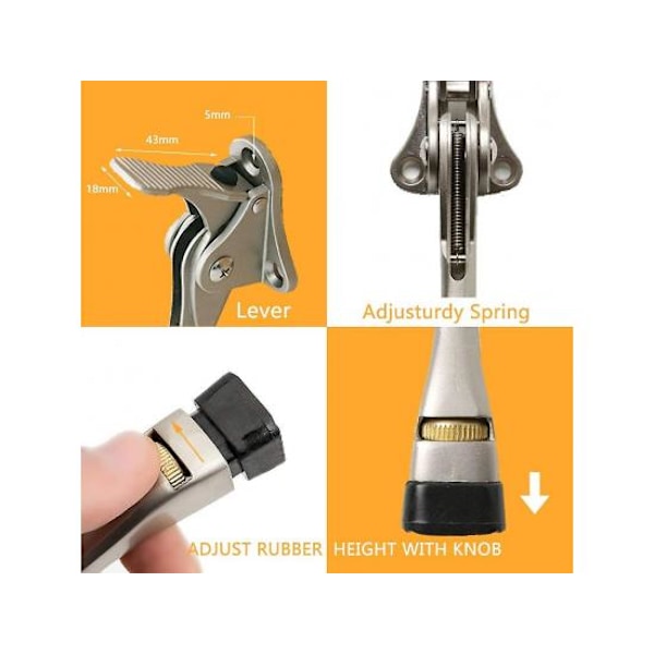 Dörrstopp, 2-pack Kickdown Dörrstopp Justerbar höjd och