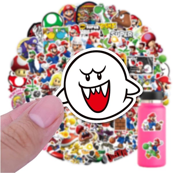 100 stk Super Mario klistermærker til vandflasker