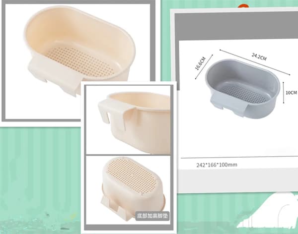 Fristående diskbänk med avrinningskorg, diskställ grå gray oval