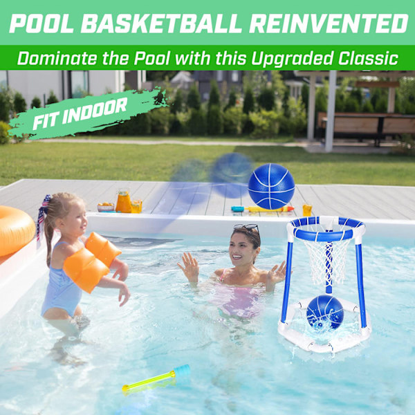 Vattenbasketkorg utomhus barn pool flytande basketkorg förälder-barn fest lek vattenleksaker