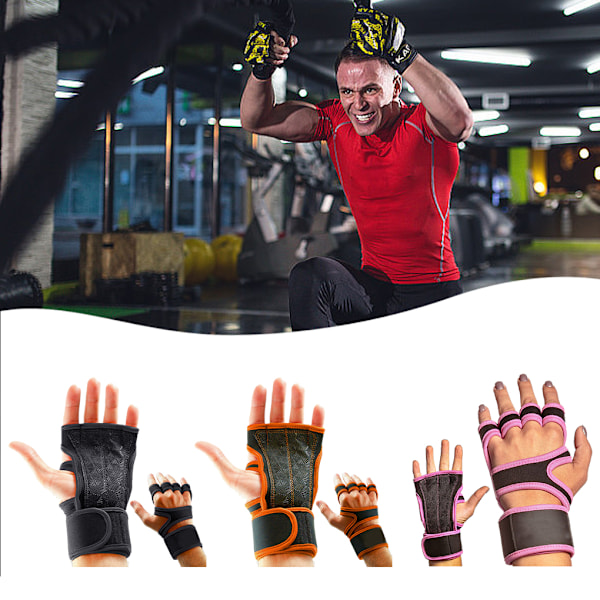 1/2/3/5 2 par Läder Lätta och andningsbara gymhandskar för Svart XL Black XL 1Set
