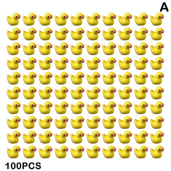 Miniature dekoration 100/200 stk Mini Gummiænder Miniature Resin Ænder Gul Lille D 200 stk gul 200 stk 100pcs yellow 100pcs