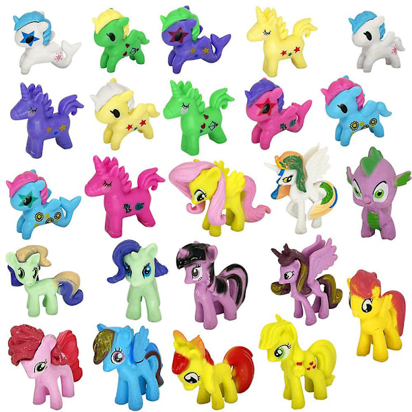 Julkalender 2023 My Little Pony Figurer Leksaker Julklapp 24 Dagar Nedräkning Kalendrar Överraskning Blind Box Present till Pojkar Barn Flickor