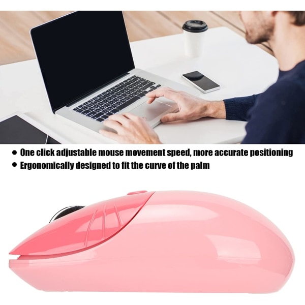 2,4G trådlös mus 800-1200-1600，för Tablet PC (rosa)