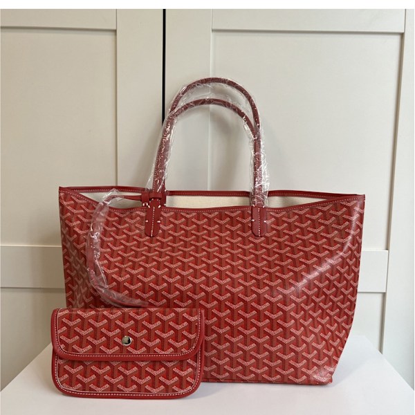 Dogtooth Stor Kapacitet Tote Taske Mamma Taske Pung Gave Kvinder Rød-Xin Rød red S size