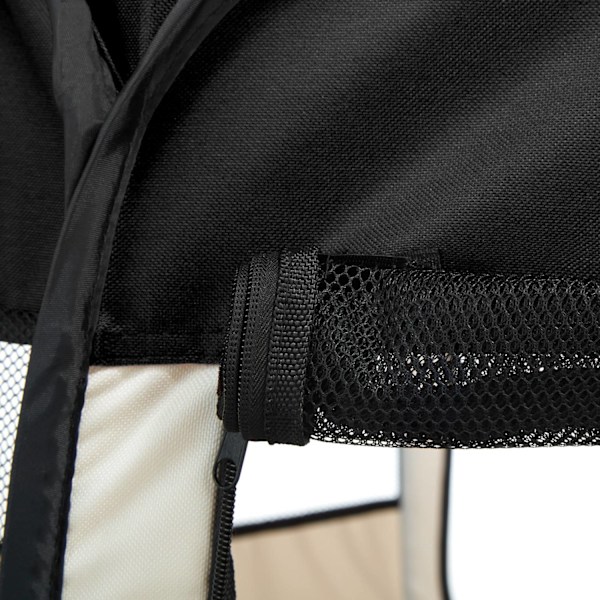 tectake Hundhage Polyester valphage Black Black