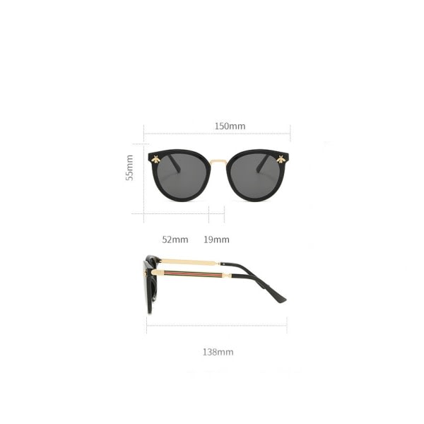 Mode fyrkantiga överdimensionerade platta solglasögon med sidolins integrerad för kvinnor män