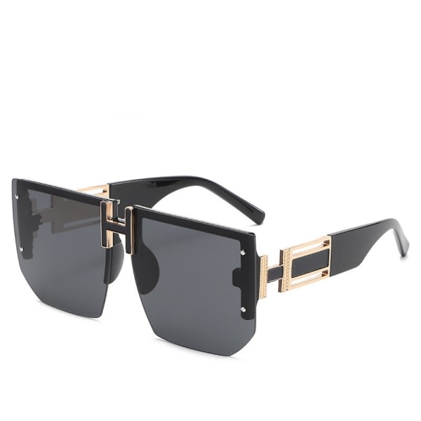 Fyrkantiga solglasögon för män Klassiska överdimensionerade solglasögon Retro båglös båge UV400