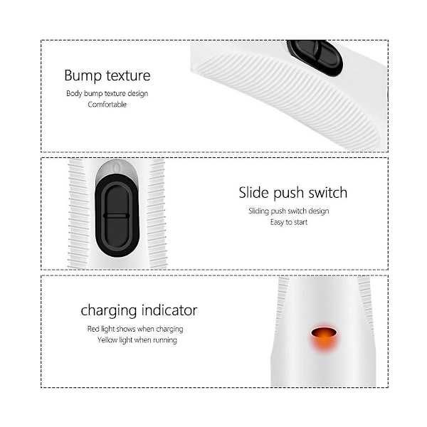 Elektrisk Klotrimmer för Husdjur - Tre-i-ett-set för Husdjur - USB Laddningsbar Multifunktionell Håravlägsning, Rakning och Klotrimning White