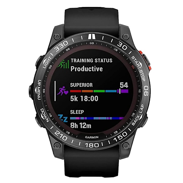 Til Garmin Fenix 7X Metal Urskive Anti-ridse Bezel Ring Ur Beskyttelsesring Sort Black Garmin Fenix 7X