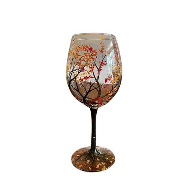 Fire Seasons Tree Vinglass Sesonger Glasskopp HØST HØST autumn