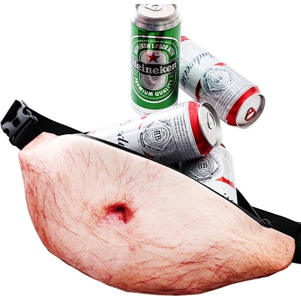 Jouluiset pila-lahjat, Beer Belly Dad Bag 3D Väärennetty olutmaha-laukku 【GKS】