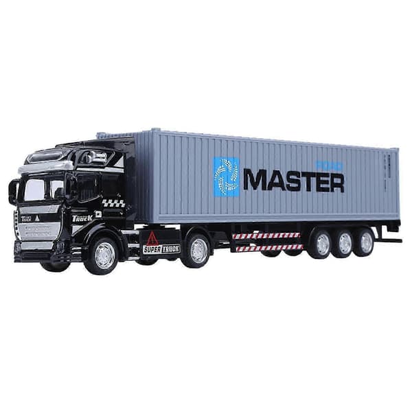 1:48 Legering Container Lastbil Model Legetøj Meget Simulation Børnebil Legetøj Køretøj Til Børn 3-6 År - Ja Gray