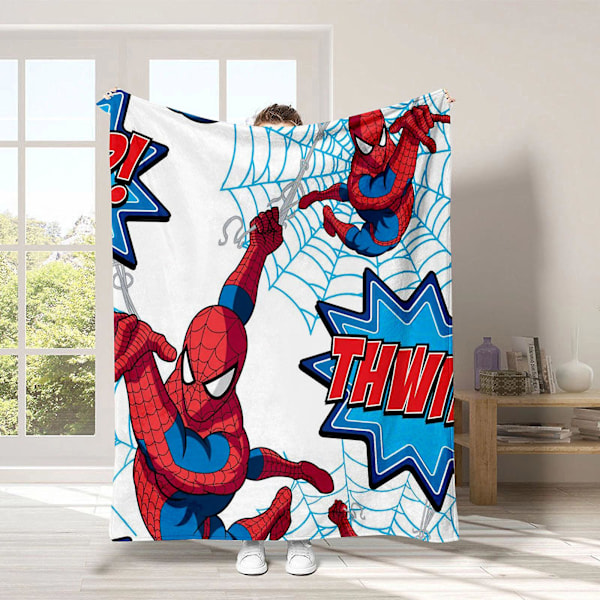 Spiderman-peitto, superpehmeä lämmin flanellipeitto, sänkyyn, sohvalle, autoon, lapsille, pojille, lahjat, tyyli 10 style 10 125*150cm