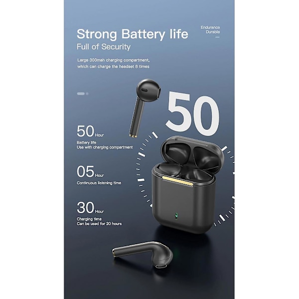 J18 TWS Bluetooth 5.0 Lataavat Kuulokkeet Langattomat Stereokuulokkeet Vedenpitävät Kuulokkeet Mikrofonilla IOS/:lle|{GKS}