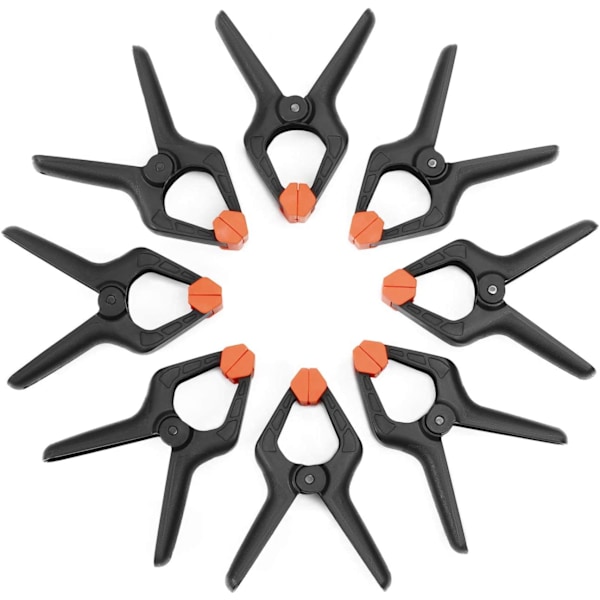 Sæt med plastfjederklemmer, åbning op til 25,4 mm, klemme klemme fo