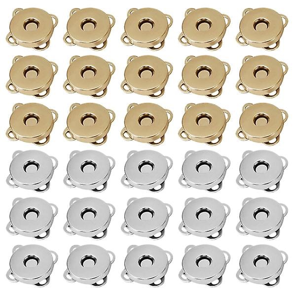 50 stk magnetiske trykknapper magnetiske knapper veske trykknapper spenner kles tilbehør assorterte farger Assorterte farger 1 Assortert farge 1 Assorted Color 1 1.4X1.4cm