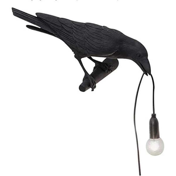 Kråke Vegglampe, Unik Gotisk Ravnefugl Vegglampe
