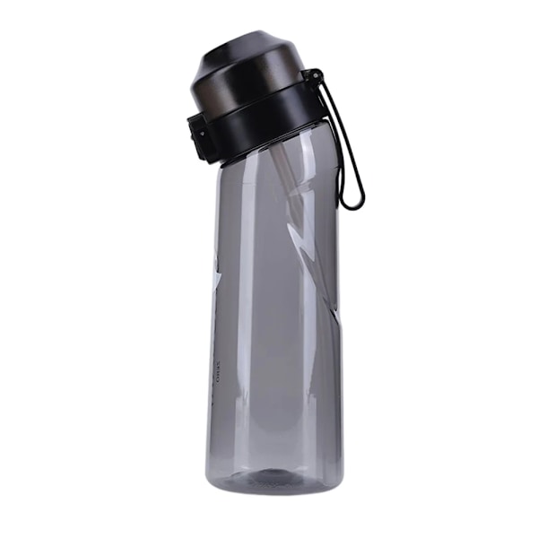 Smagful vandflaske med 7 pods Air Water Up Bottle Frosted Black 650 ml Air Startup Set Vandkop til camping sport 0 Black