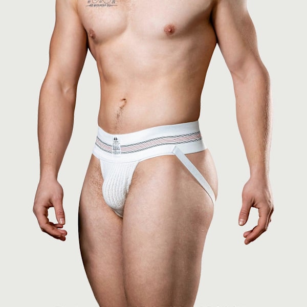 The Original No. 10 Swimmer/Jogger Jockstrap 3 tum Vit | Herrunderkläder | Herrkalsonger M