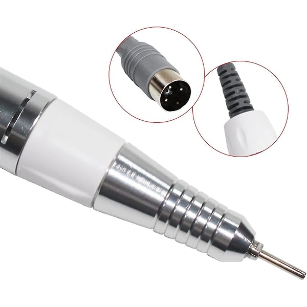 Professionell elektrisk Nail Art Drill Pen Handtag Fil Polish Grind Handpiece Manikyr Pedikyr Tool