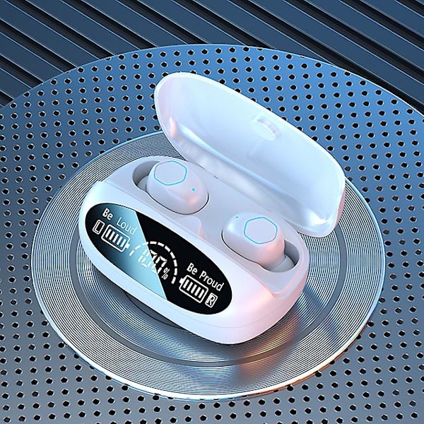 Bluetooth 5.2 Hörlurar Tws Trådlösa Hörlurar med Mikrofon Brusreducering Vattentät Headset för Xiaomi Iphone (FMY) white