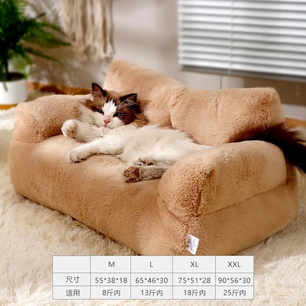 Four Season Universal Pets Nest Super Soft Sofa Dog & Cat Bed Washable Winter Warm Luxury Coral Velvet Dogs Kennel Pet Accessories Mousse