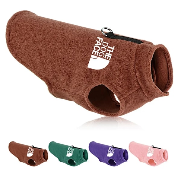 Hundejakke i fleece for høst og vinter - Motegenser for små hunder som Chihuahua og Bulldog Pink XL (4-6kg)