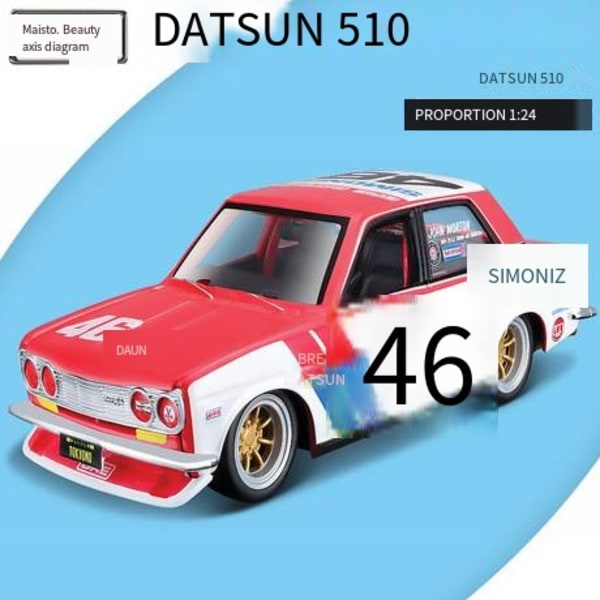 Scale model compatible with Datsun 510 BRE N.46 1:24 MAISTO MI32532